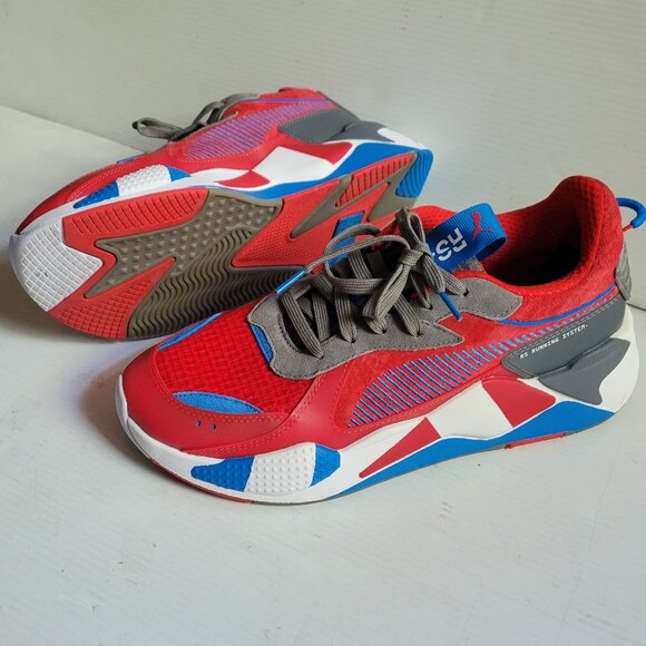 Puma Rs x Retro Red Steel Gray Indigo Sneakers Running Shoes 371511-01 Size 11.5 - Picture 1 of 11